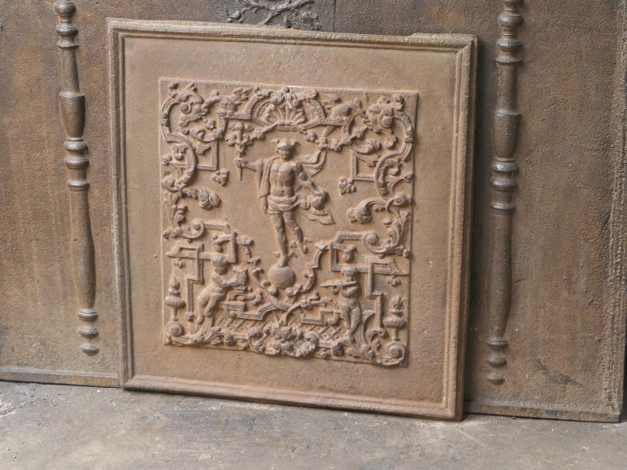 Iron German 'Mercury' Fireback, 20th Century For Sale