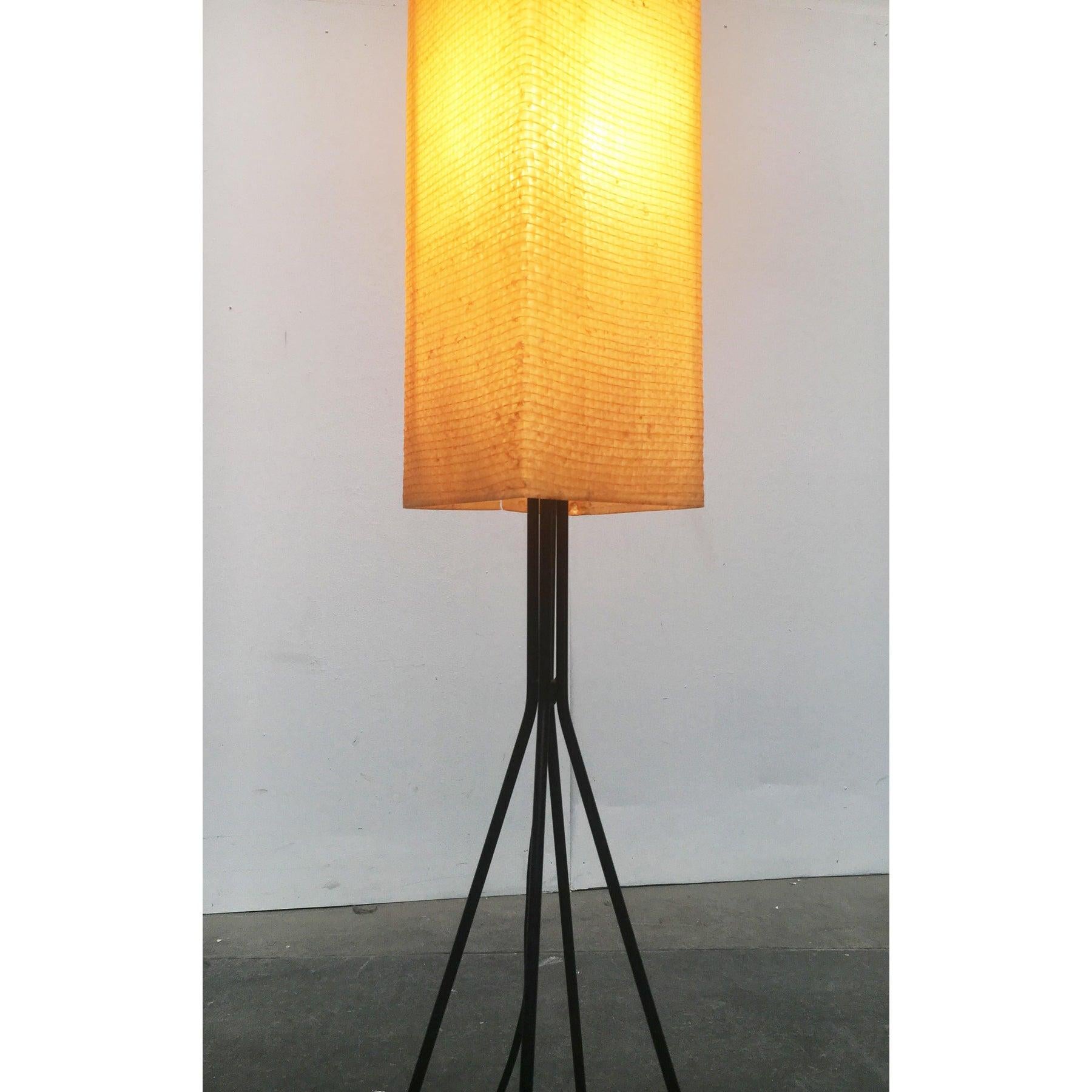 German Metal and Plastic Floor Lamp from Hesse Leuchten, 1960s For Sale 4
