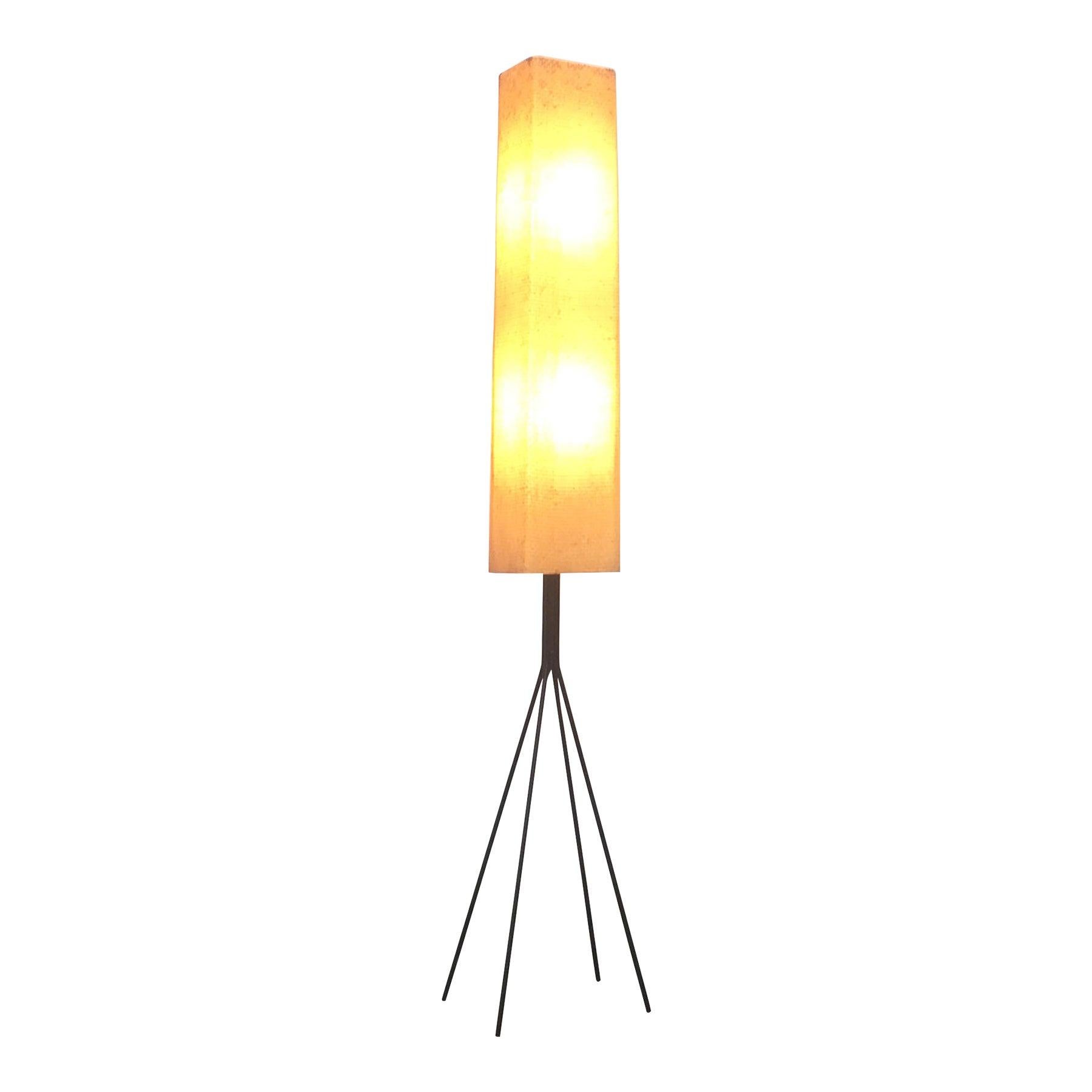 Deutsche Stehlampe aus Metall und Kunststoff von Hesse Leuchten, 1960er Jahre
