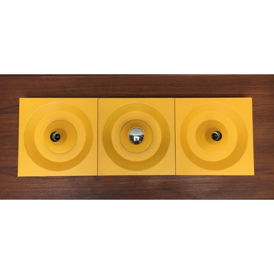 Deutsche Metall-Wand- oder Deckenleuchte von Klaus Hempel für Kaiser Leuchten, 1970er Jahre im Angebot 5