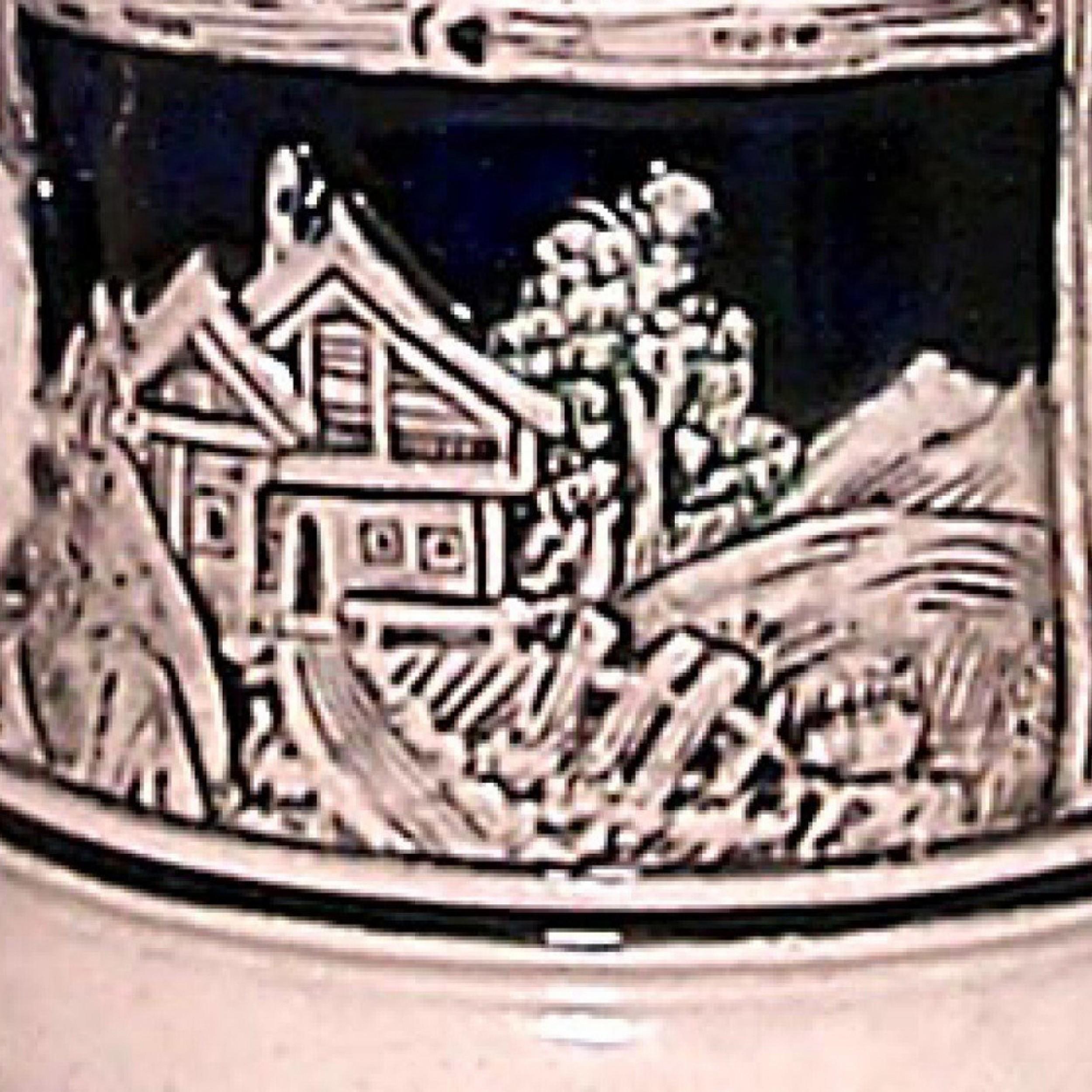 Stein de cerveza alemán de porcelana y peltre Metlack Hecho a mano en venta