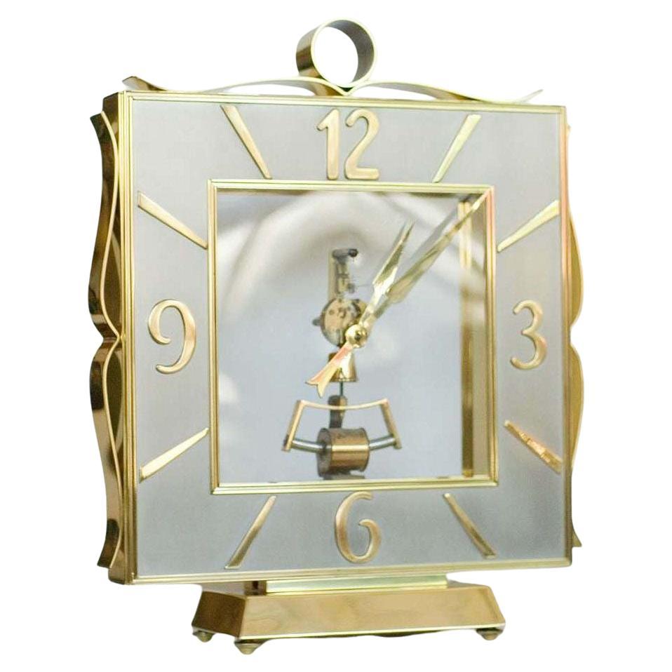 Pendule de cheminée allemande du milieu du siècle dernier par Kieninger & Obergfell