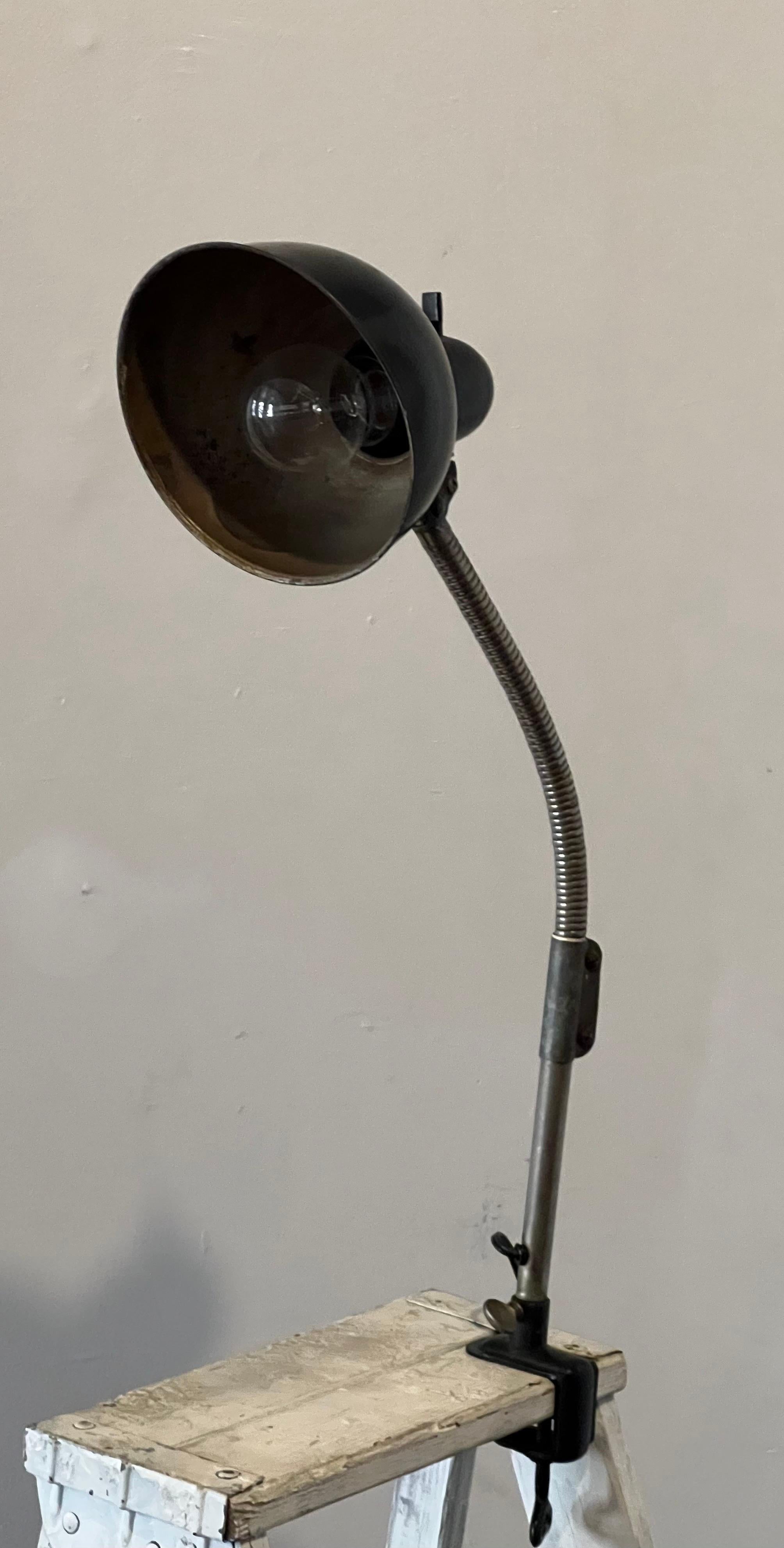 German Mid-Century Christian Dell Bauhaus Clamp Lamp #6470 circa 1930 For Sale 6