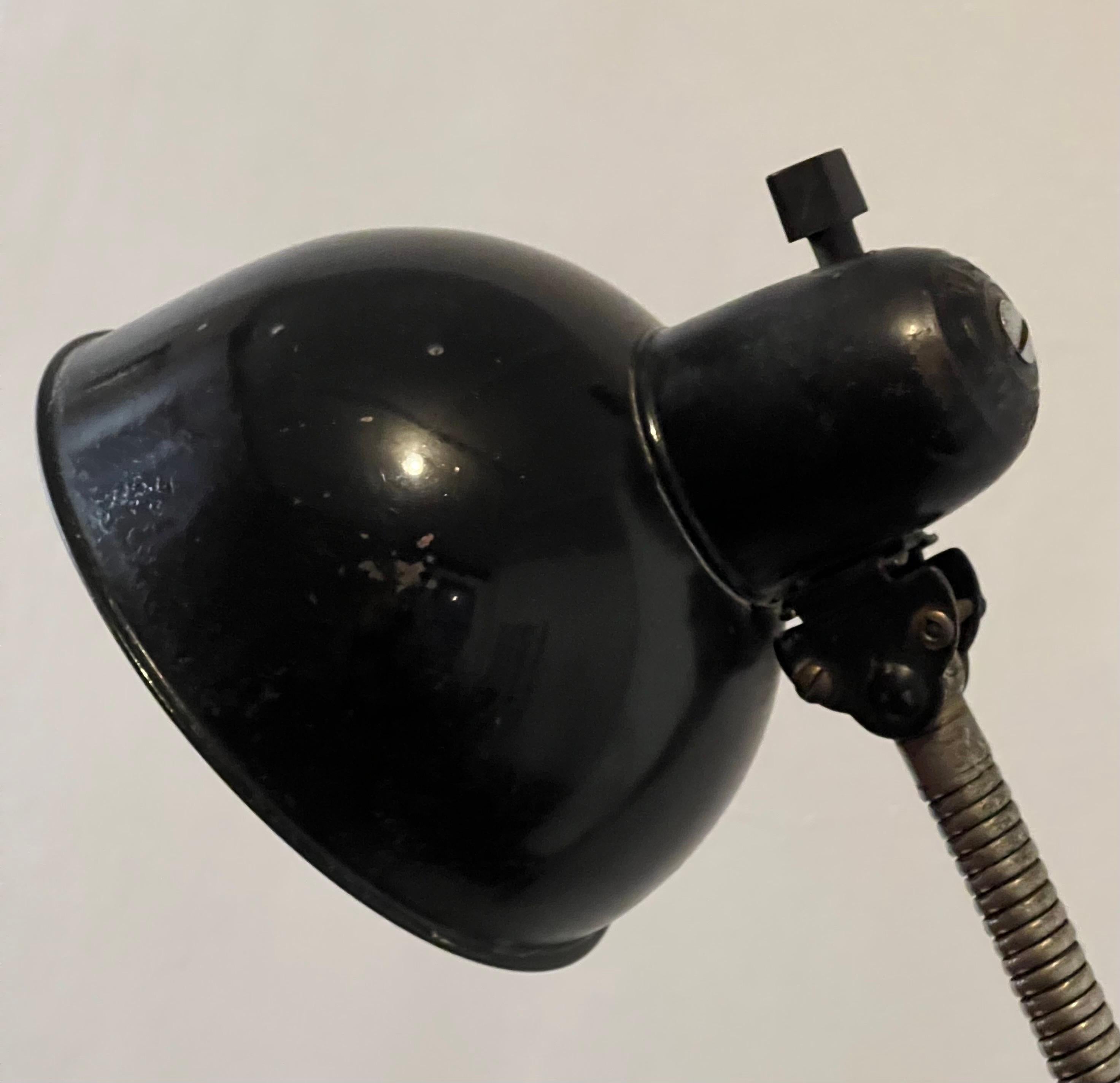 German Mid-Century Christian Dell Bauhaus Clamp Lamp #6470 circa 1930 For Sale 8