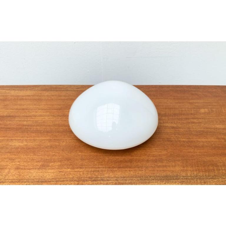 Mid-Century Modern German Mid-Century Glass 961 Ceiling or Wall Lamp by Wilhelm Wagenfeld, 1950s For Sale