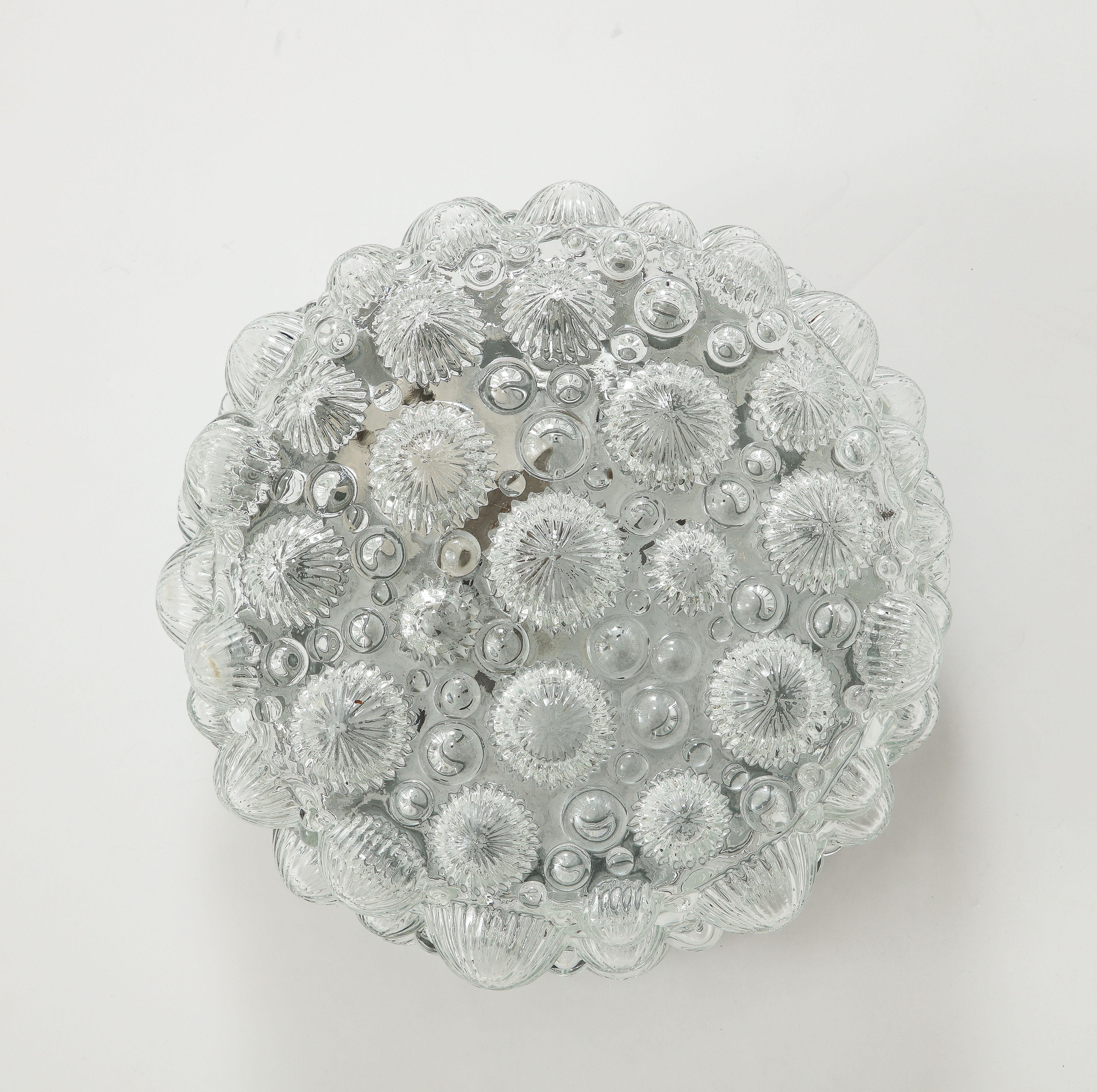 German Mid-Century, Helena Tynell Glass Sea Urchin Sconces 6