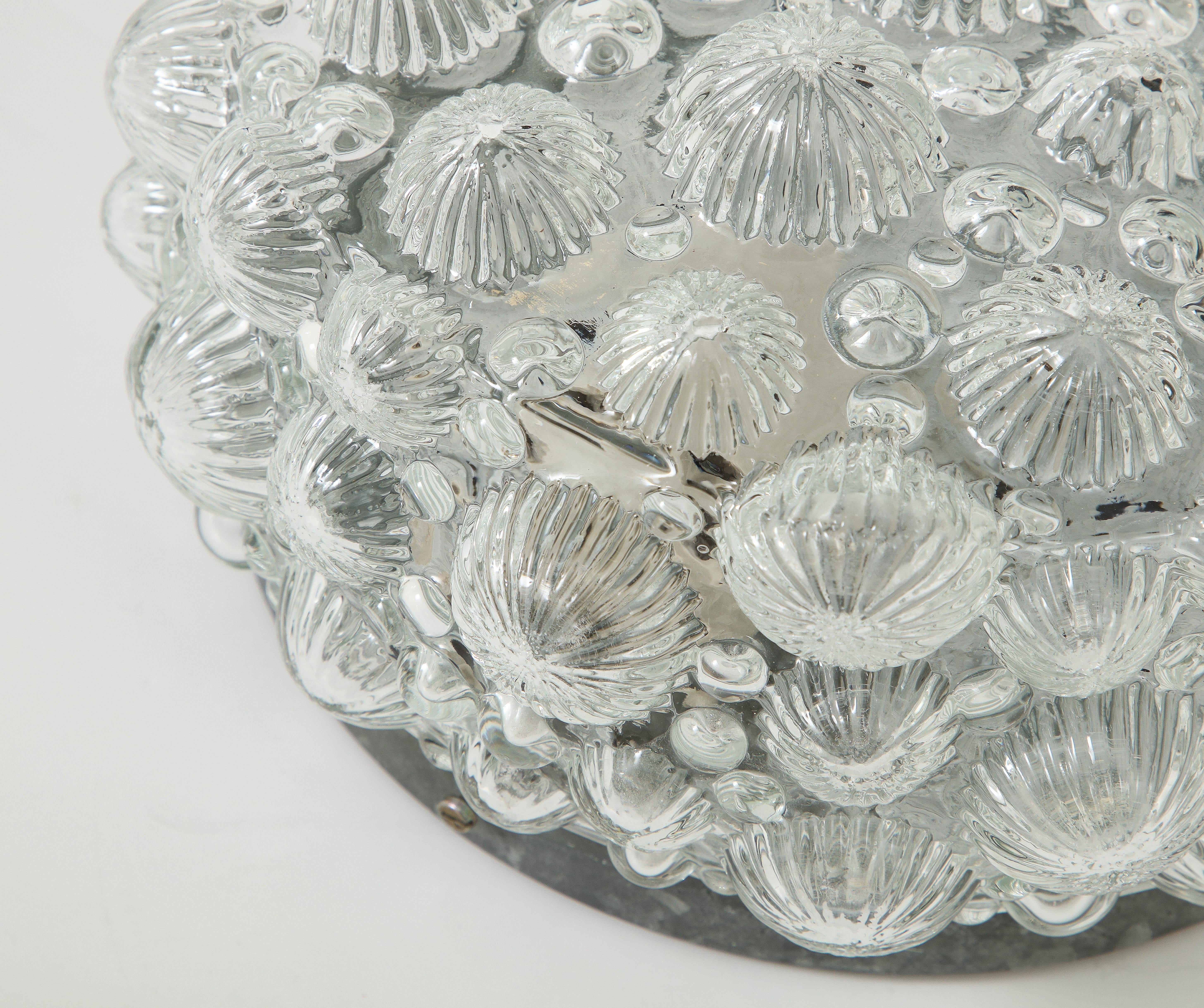 German Mid-Century, Helena Tynell Glass Sea Urchin Sconces 8