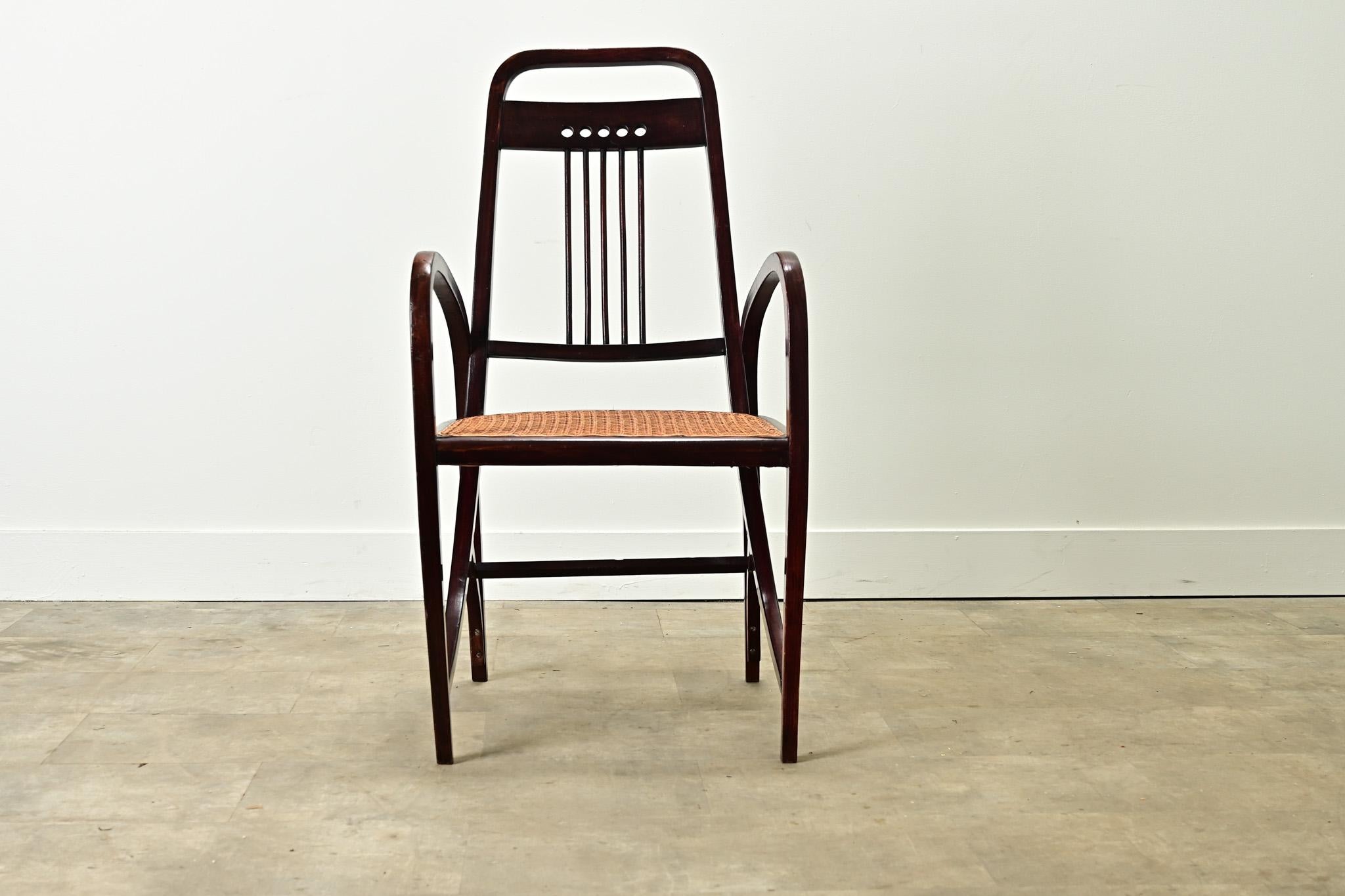 German Mid Century Josef Hoffmann Armchair In Good Condition For Sale In Baton Rouge, LA