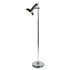 German Mid-Century Modern adjustable Chrome Spot Floor Lamp