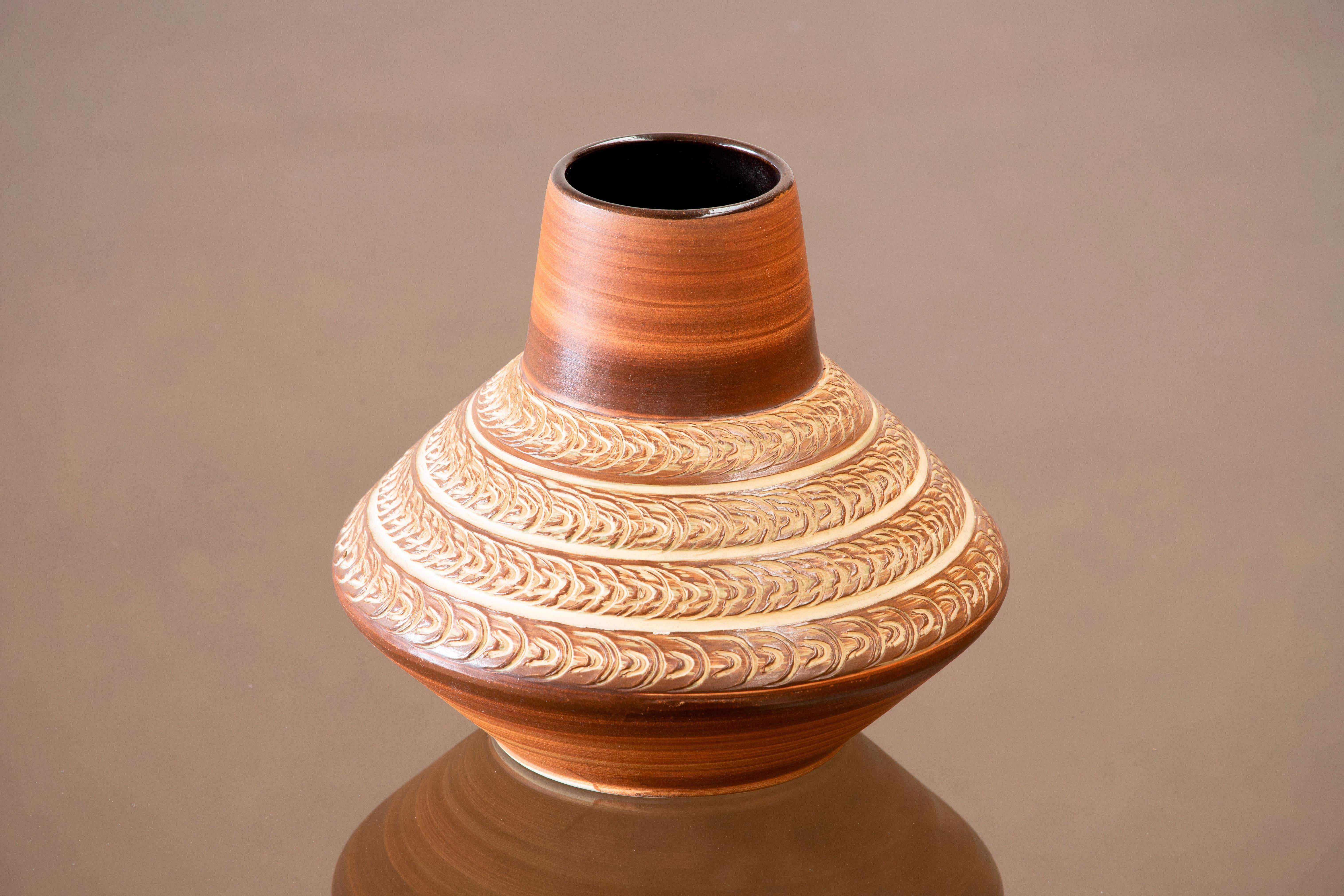 20th Century German Mid-Century Modern Art Pottery Vase, Keramik, West Germany