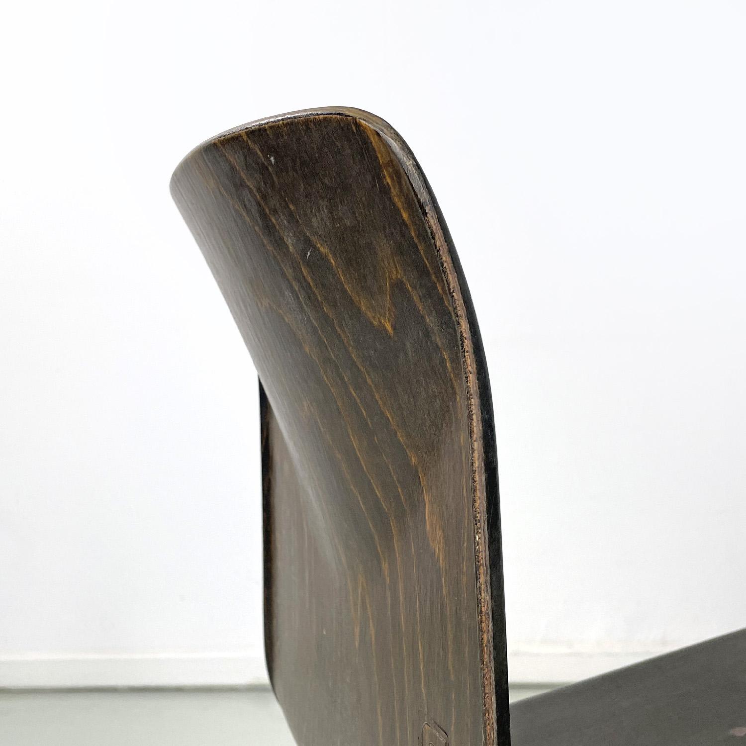 Metal German mid-century modern black painted wood chair by Pagholz, 1960s