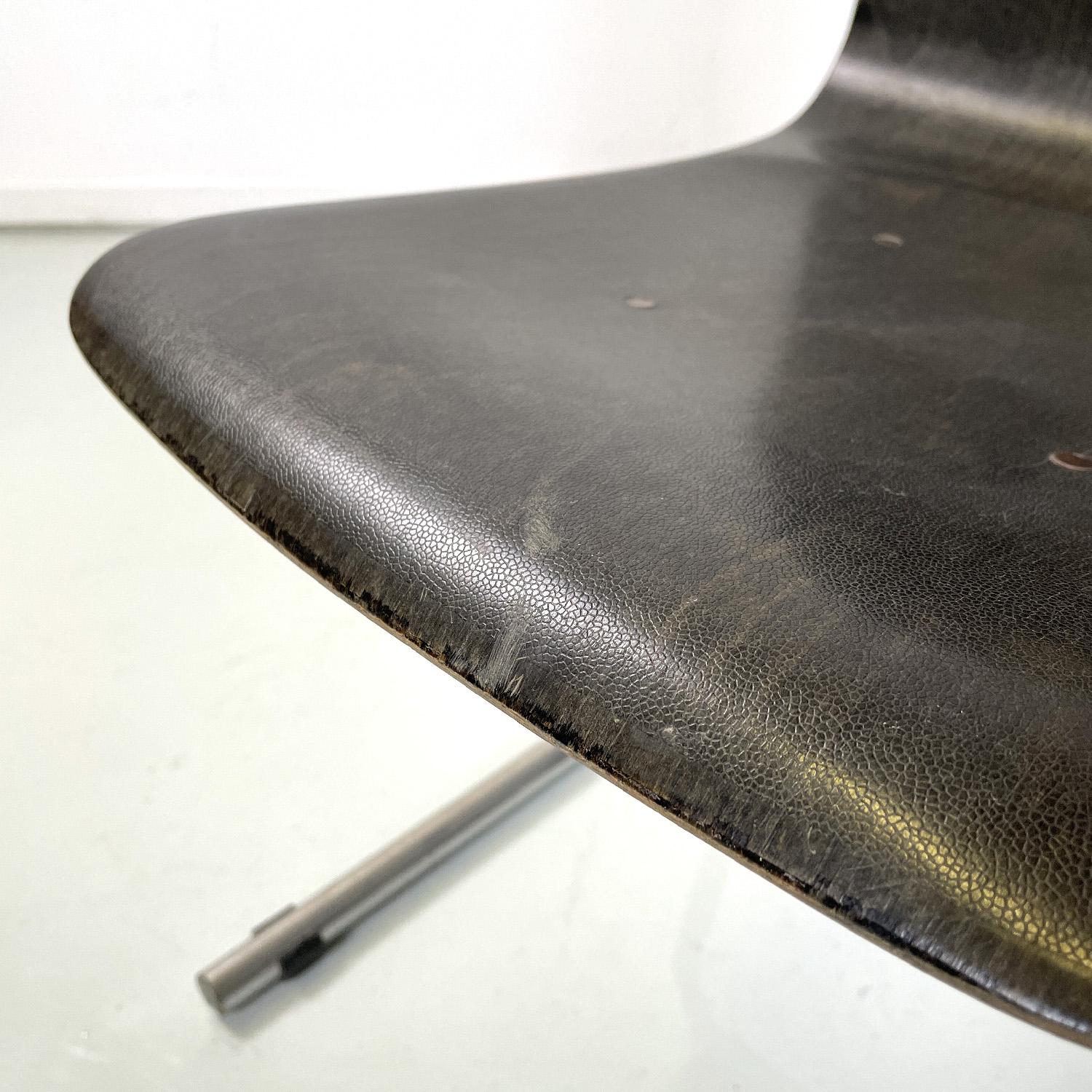 German mid-century modern black painted wood chair by Pagholz, 1960s 1