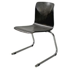 German mid-century modern black painted wood chair by Pagholz, 1960s