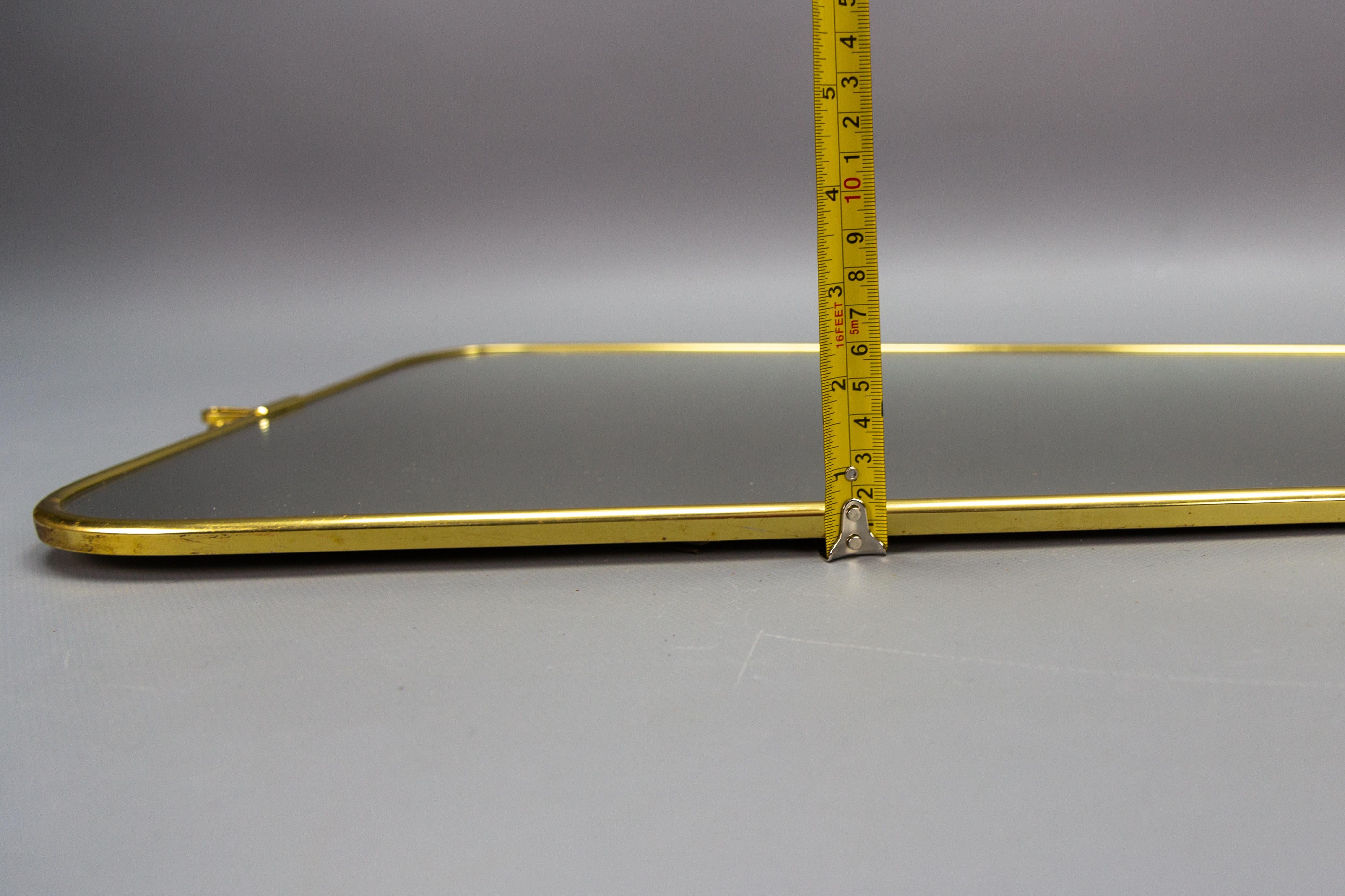 German Mid-Century Modern Brass Frame Wall Mirror by Lenzgold, 1960s For Sale 15