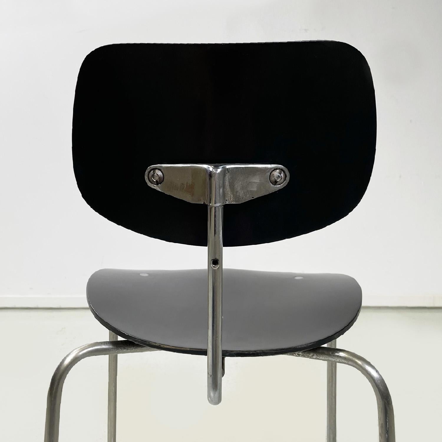 Metal German mid-century modern chair SE 68 by Egon Eiermann for Wilde + Spieth, 1950s