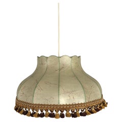 Deutsche Mid-Century-Modern-Hängeleuchte im Kokon-Design mit Hippie-Quastenrand aus den 1960er Jahren