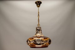 German Mid-Century Modern Fat Lava Ceramic Pendant Light, circa 1970s
