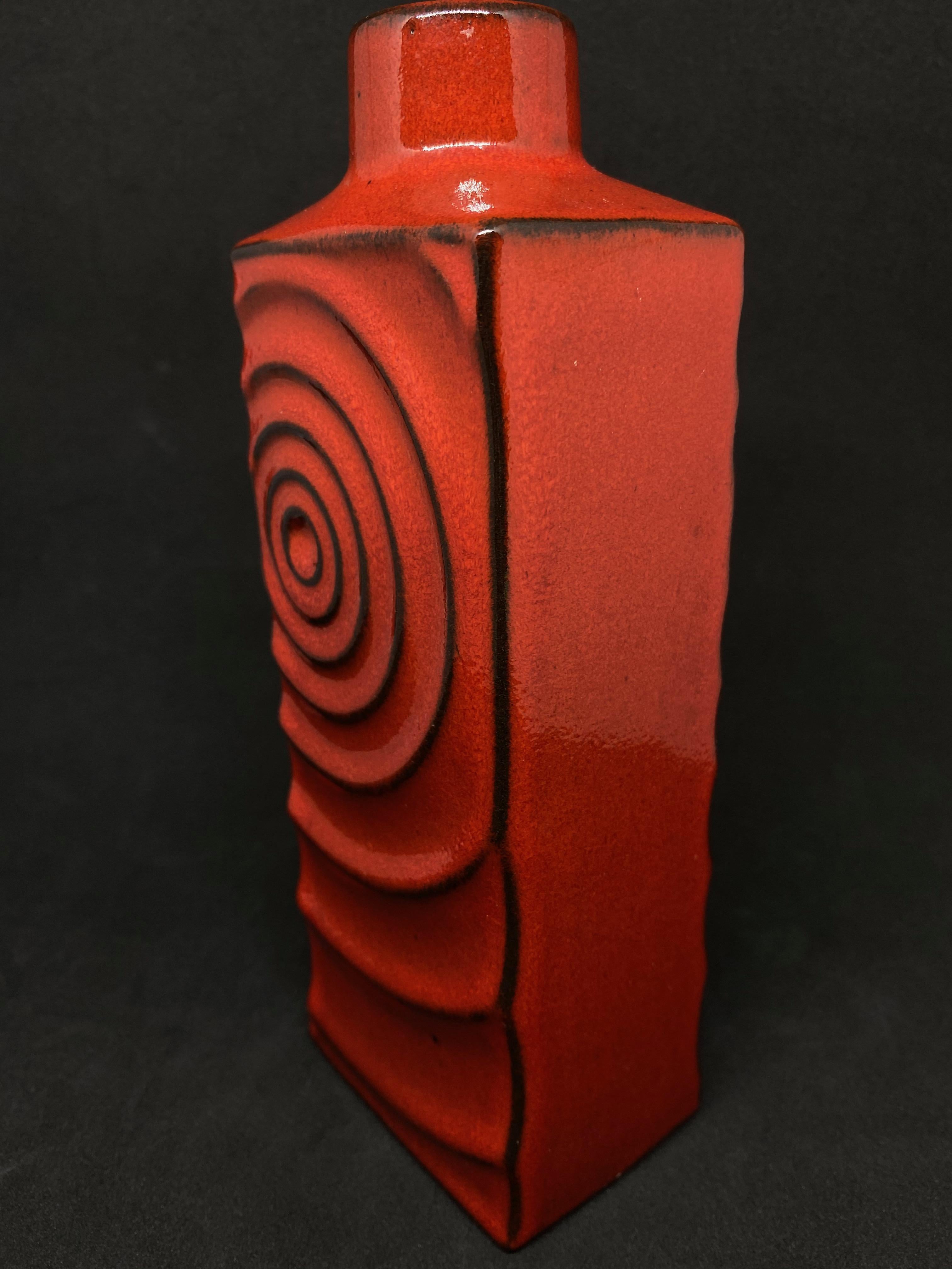 German Mid-Century Modern Pottery Fat Lava Vase Cari Zalloni for Steuler 7