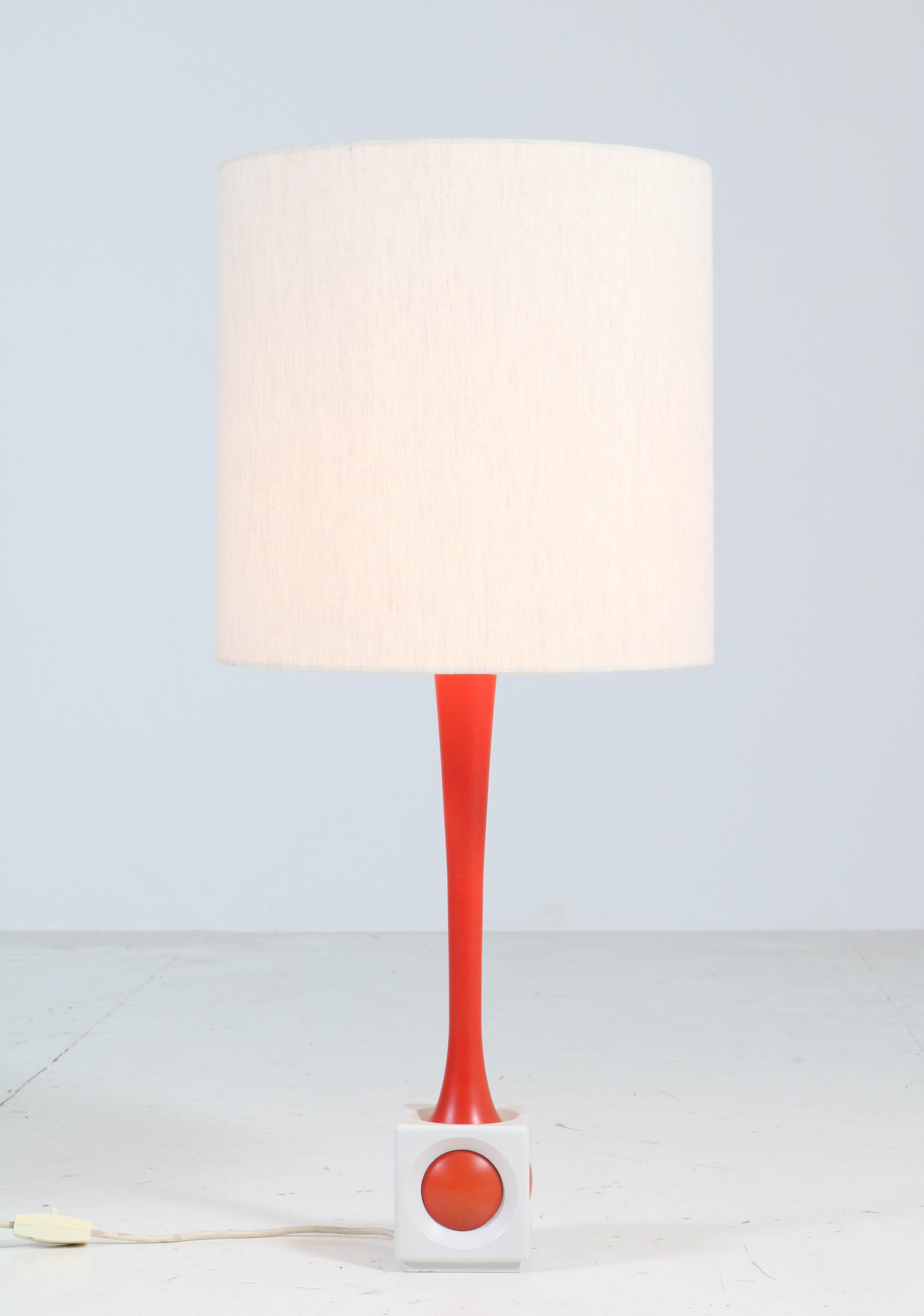 Fabric German Mid-Century Modern Table Lamp Type 53 by Temde Leuchten, 1960s