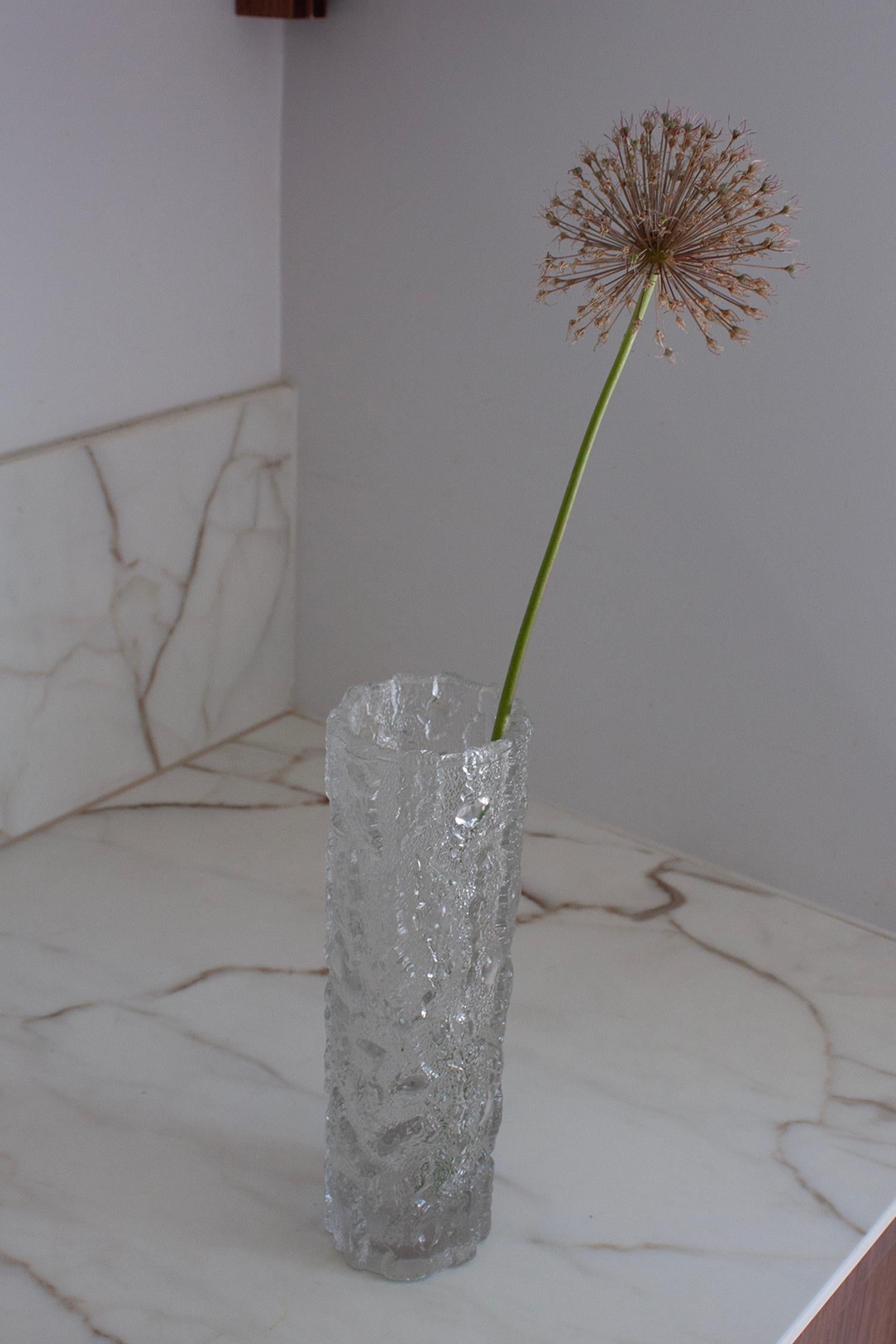 Vase en verre à glace allemand moderne du milieu du siècle en vente 1