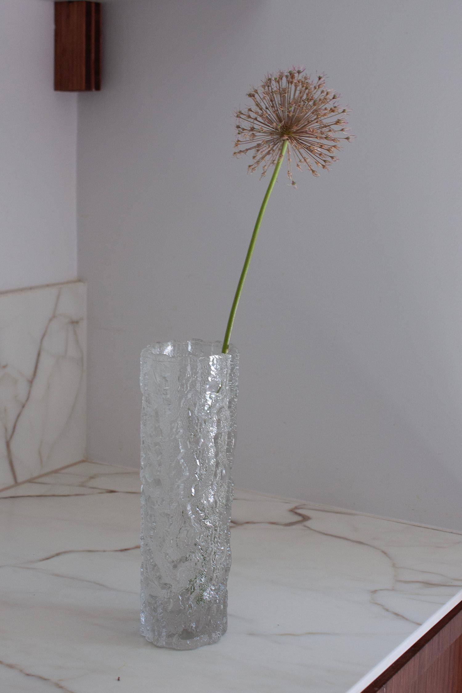 Vase en verre à glace allemand moderne du milieu du siècle en vente 2