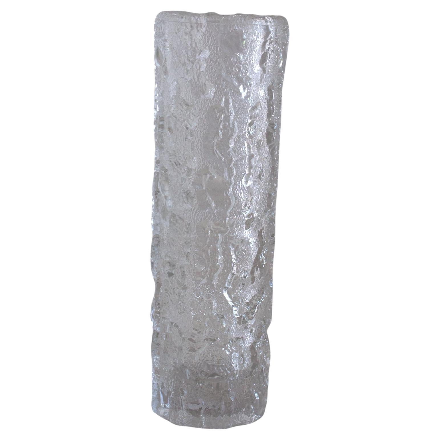Vase en verre à glace allemand moderne du milieu du siècle en vente