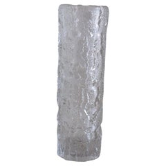 Vase en verre à glace allemand moderne du milieu du siècle