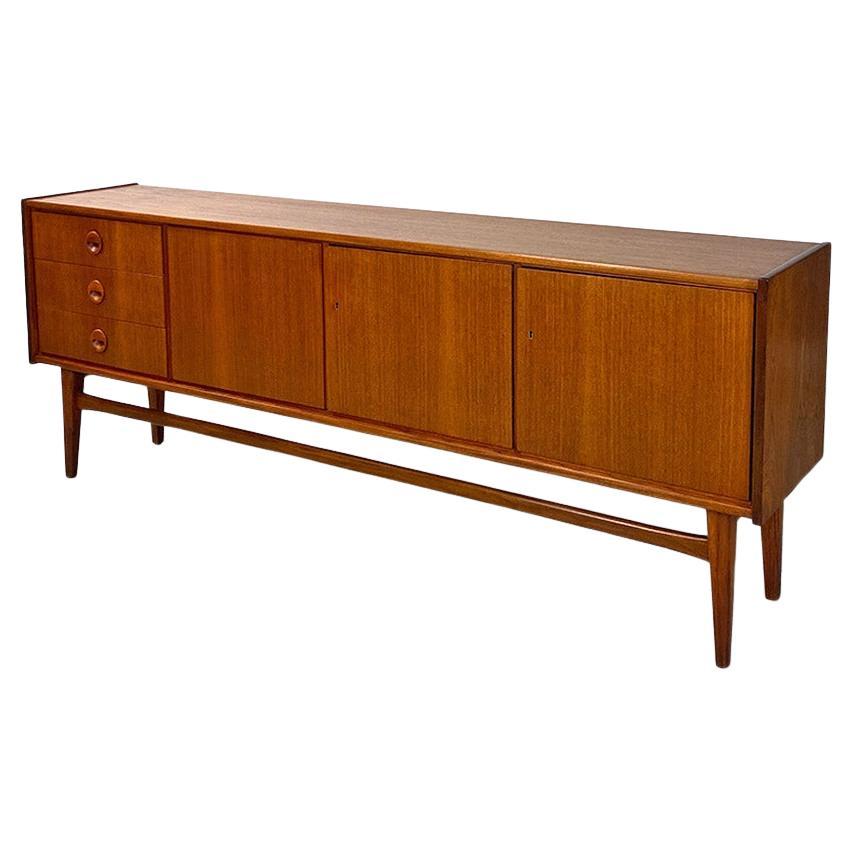 German mid century modern teak wood sideboard by Bartels, 1960s