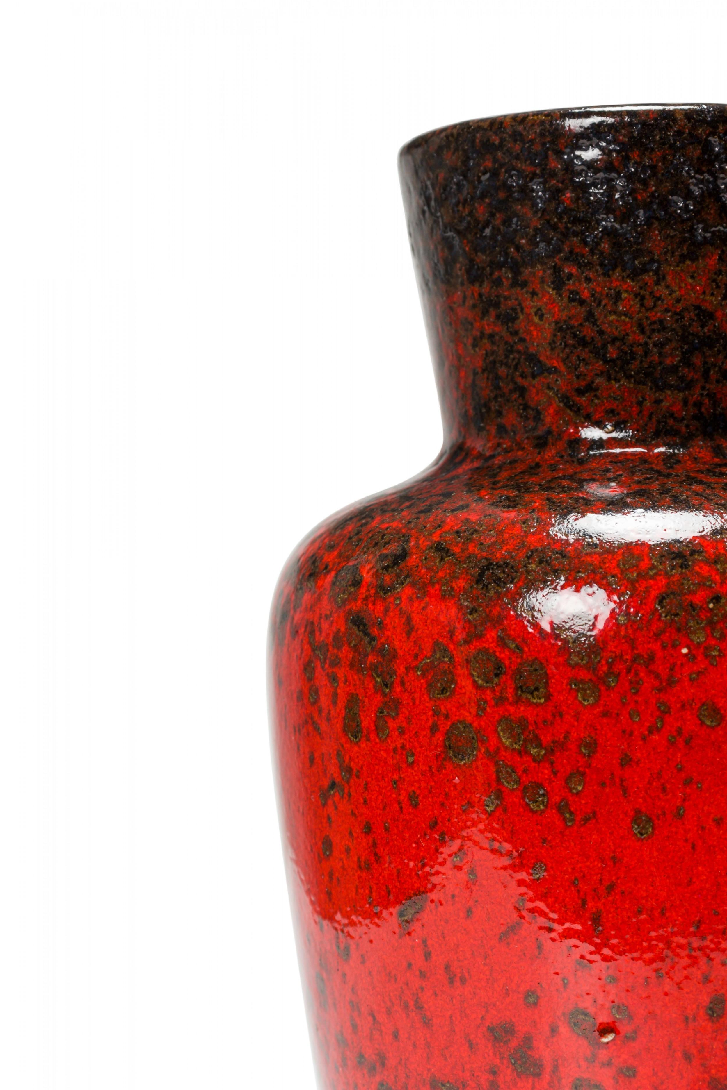 red on black pottery