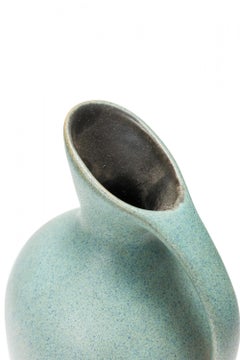 German Mid-Century Sage Green Ceramic Pitcher