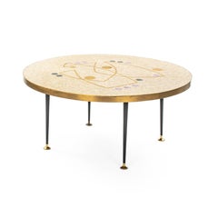 German Mid-Century Sculptural Mosaik Sofa Table by Berthold Müller 1960s