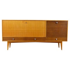 German Mid-Century Sideboard, Cherry and Walnut, Splayed Legs, 1950s