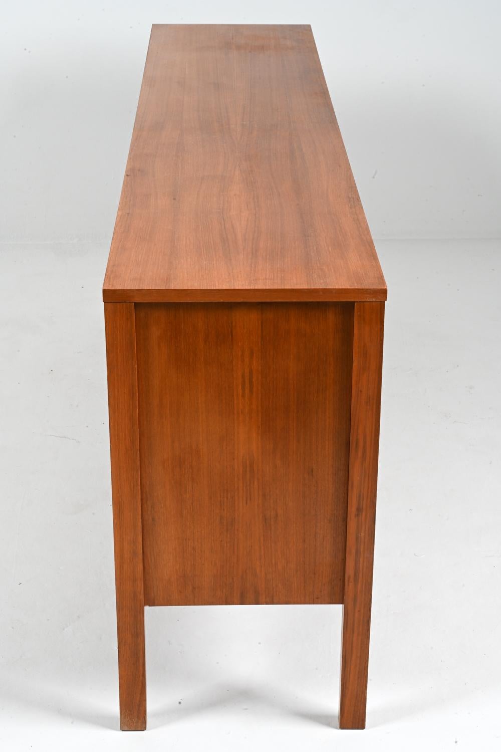 German Mid-Century Teak Woven-Front Sideboard by Leo Bub, c. 1960 For Sale 5