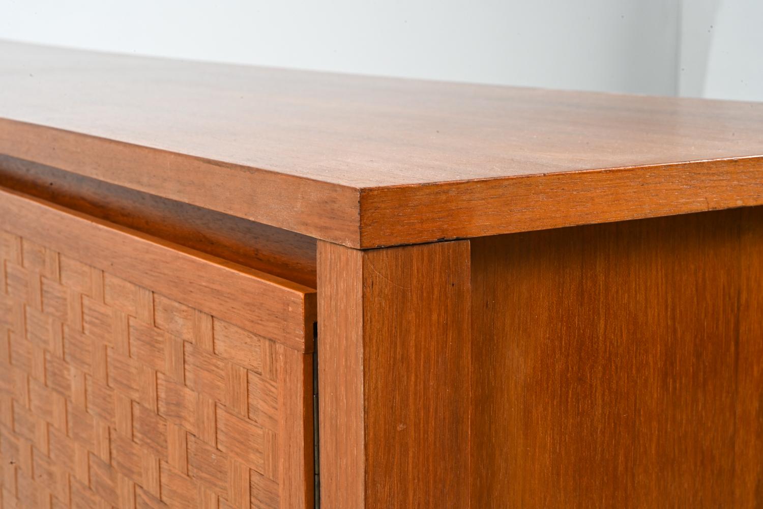 German Mid-Century Teak Woven-Front Sideboard by Leo Bub, c. 1960 For Sale 7