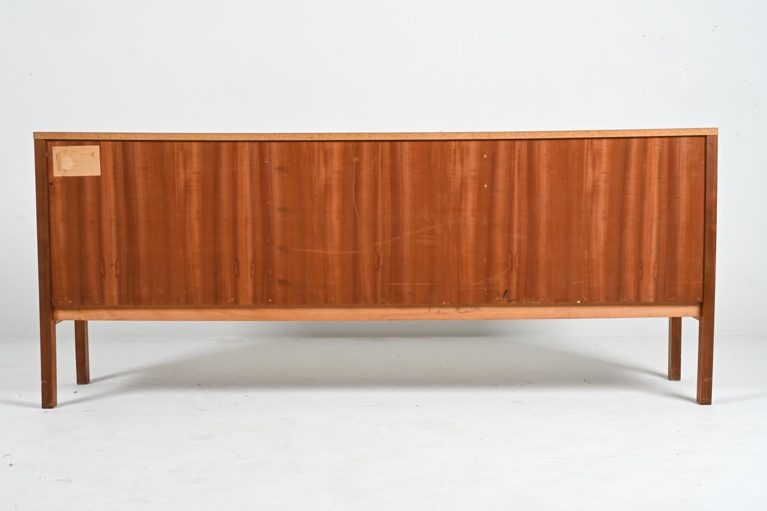 German Mid-Century Teak Woven-Front Sideboard by Leo Bub, c. 1960 For Sale 9