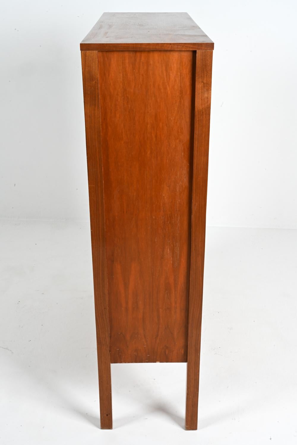 German Mid-Century Teak Woven-Front Tall Cabinet by Leo Bub, c. 1960 7