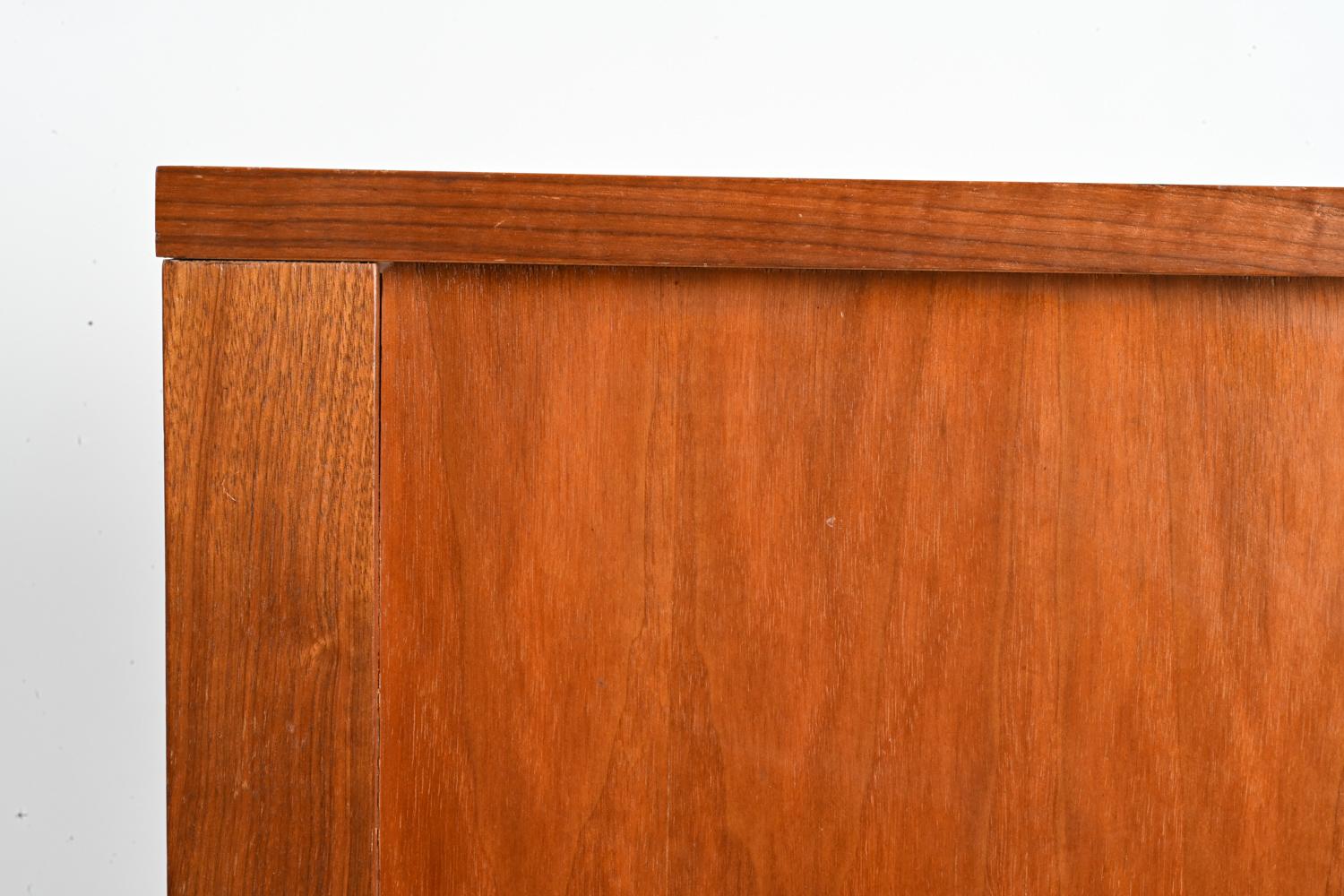 German Mid-Century Teak Woven-Front Tall Cabinet by Leo Bub, c. 1960 9