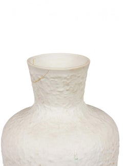 German Mid-Century Textured White Porcelain Bouquet Vase