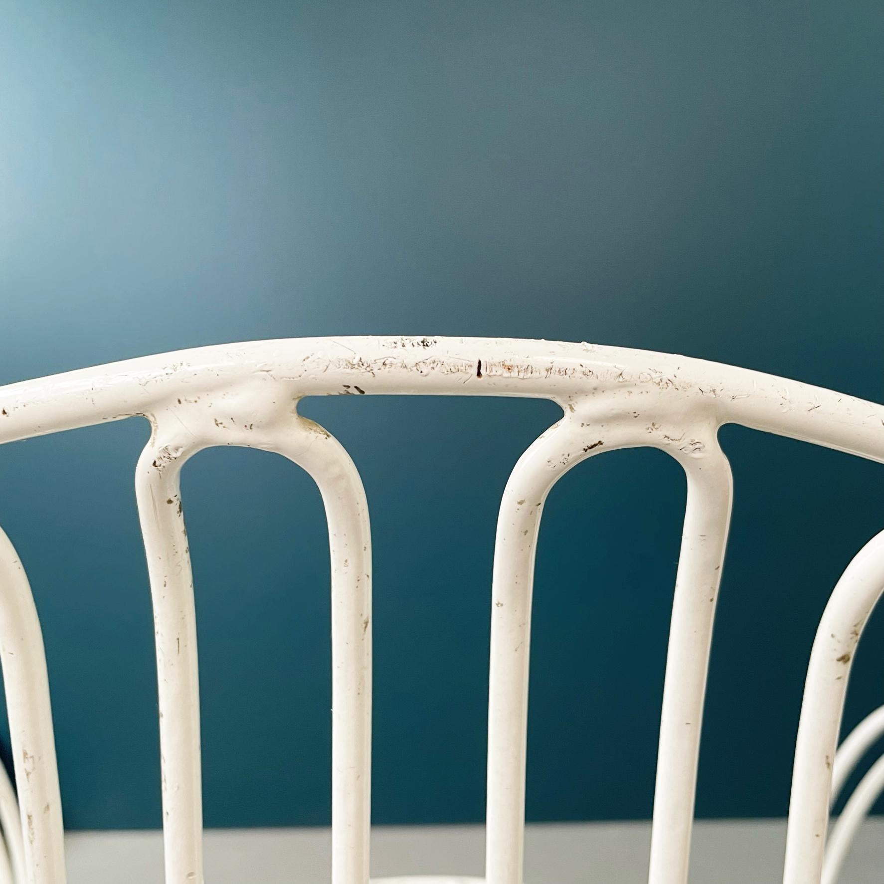 German Mid-Century White Iron Garden Chairs by Mauser Werke Waldeck, 1950s 5