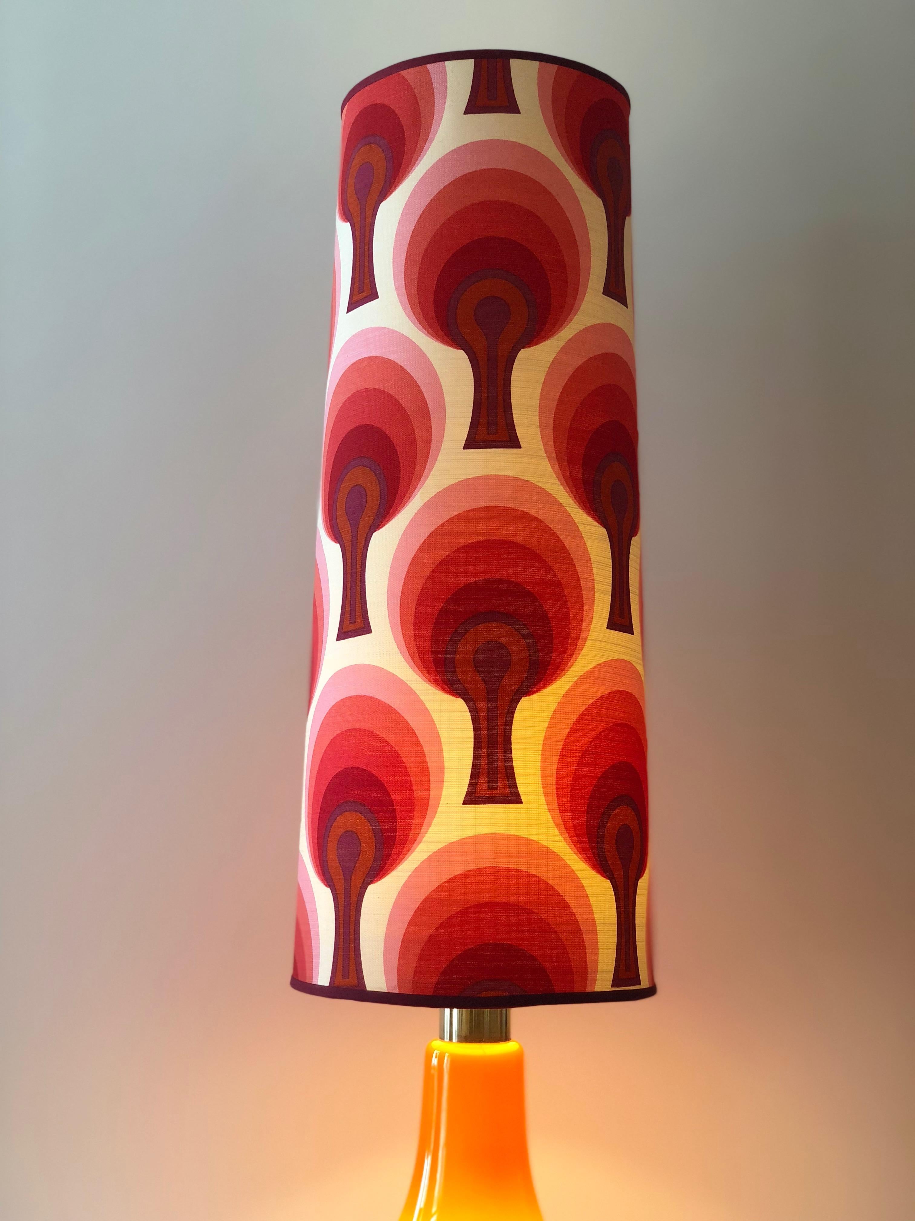 Lampe de table extra-large allemande du milieu du siècle avec base en verre en vente 7
