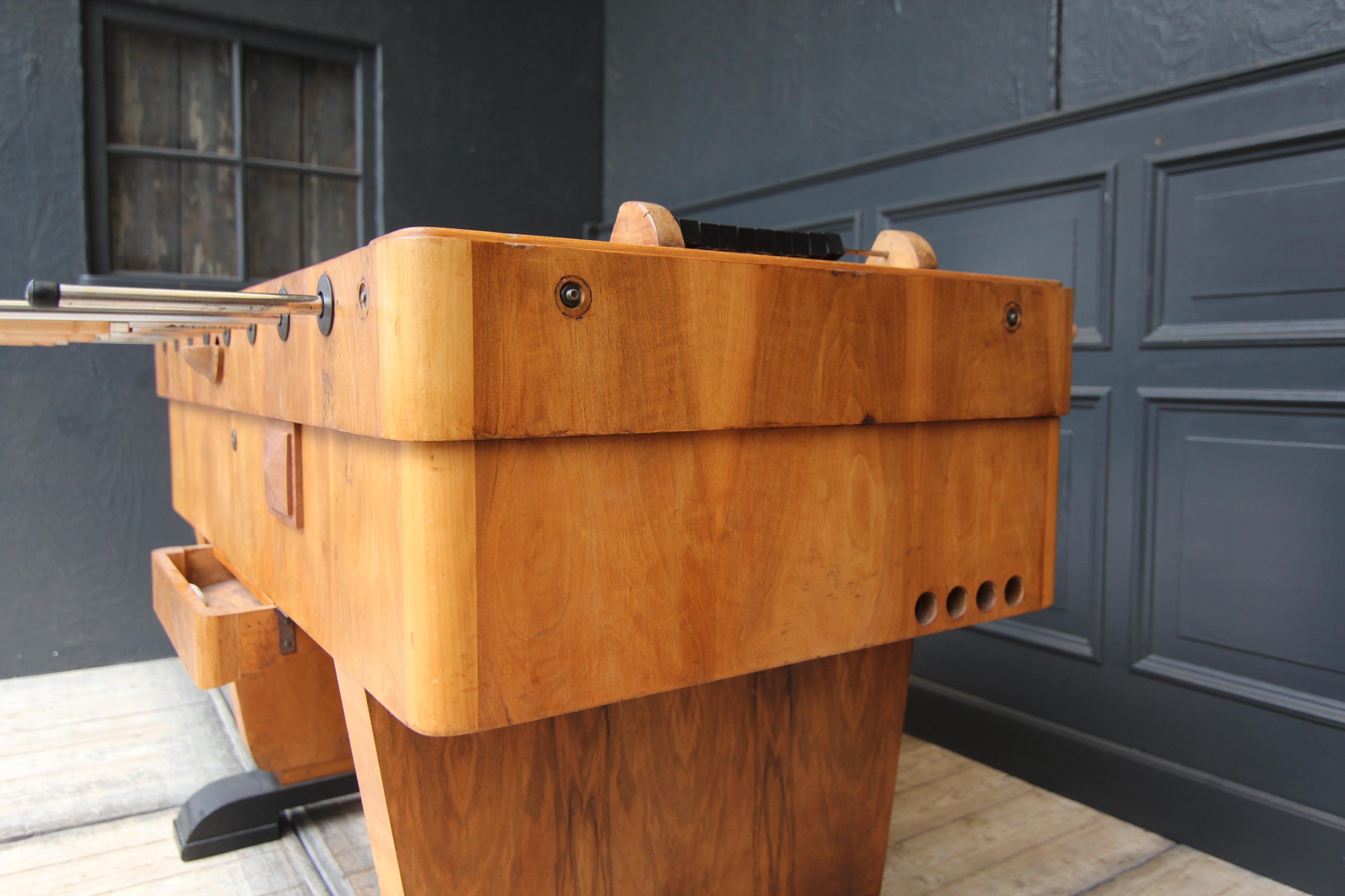 Veneer German Midcentury Foosball Table For Sale