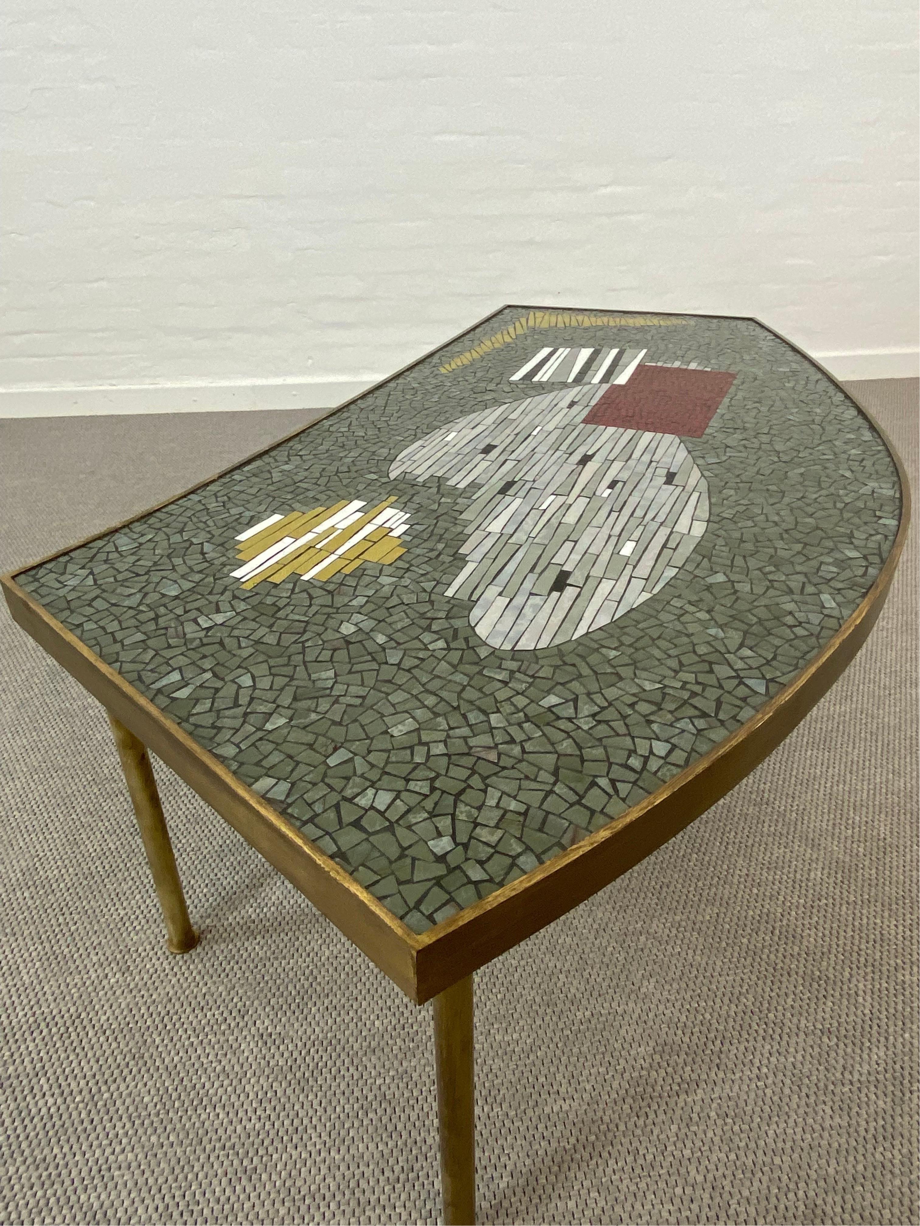 Mid-Century Modern German Midcentury Glas Mosaic Coffee Table by Berthold Müller-Oerlinghausen