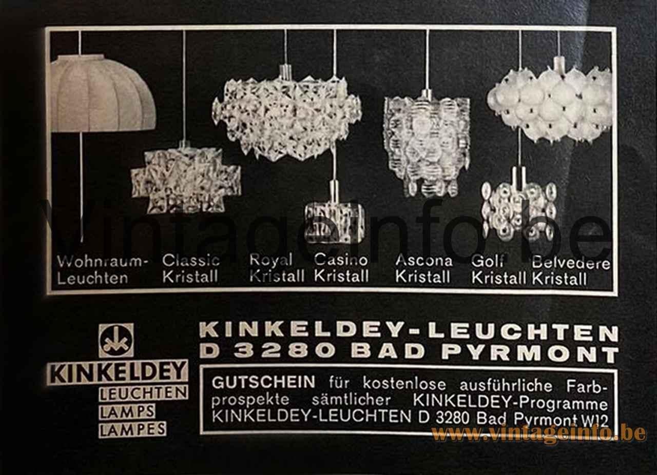 Grand lustre allemand du milieu du siècle dernier en métal chromé et cristal de Kinkeldey, 1970 en vente 6