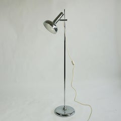 German Mid-Century Modern adjustable Chrome Spot Floor Lamp