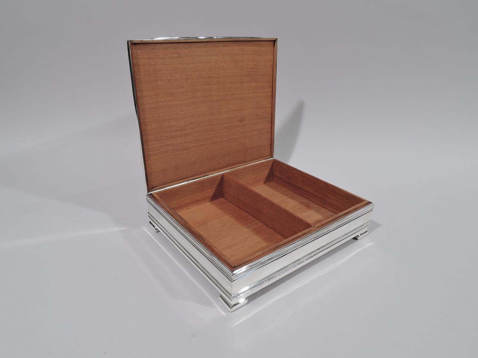 American German Midcentury Modern Classical Sterling Silver Desk Box