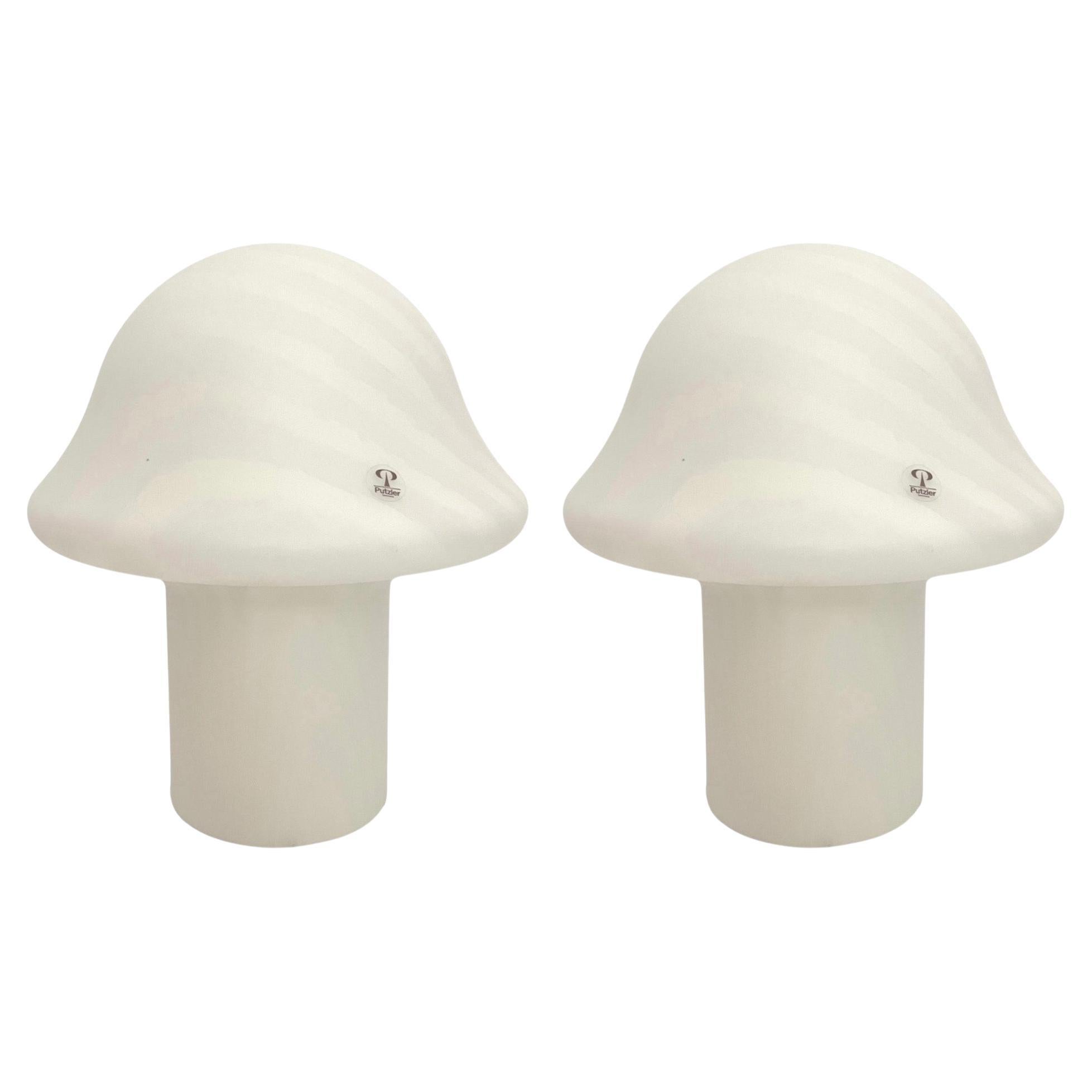 German Midcentury Murano Pair of Table Lamps by Peill & Putzler, 1970s For Sale