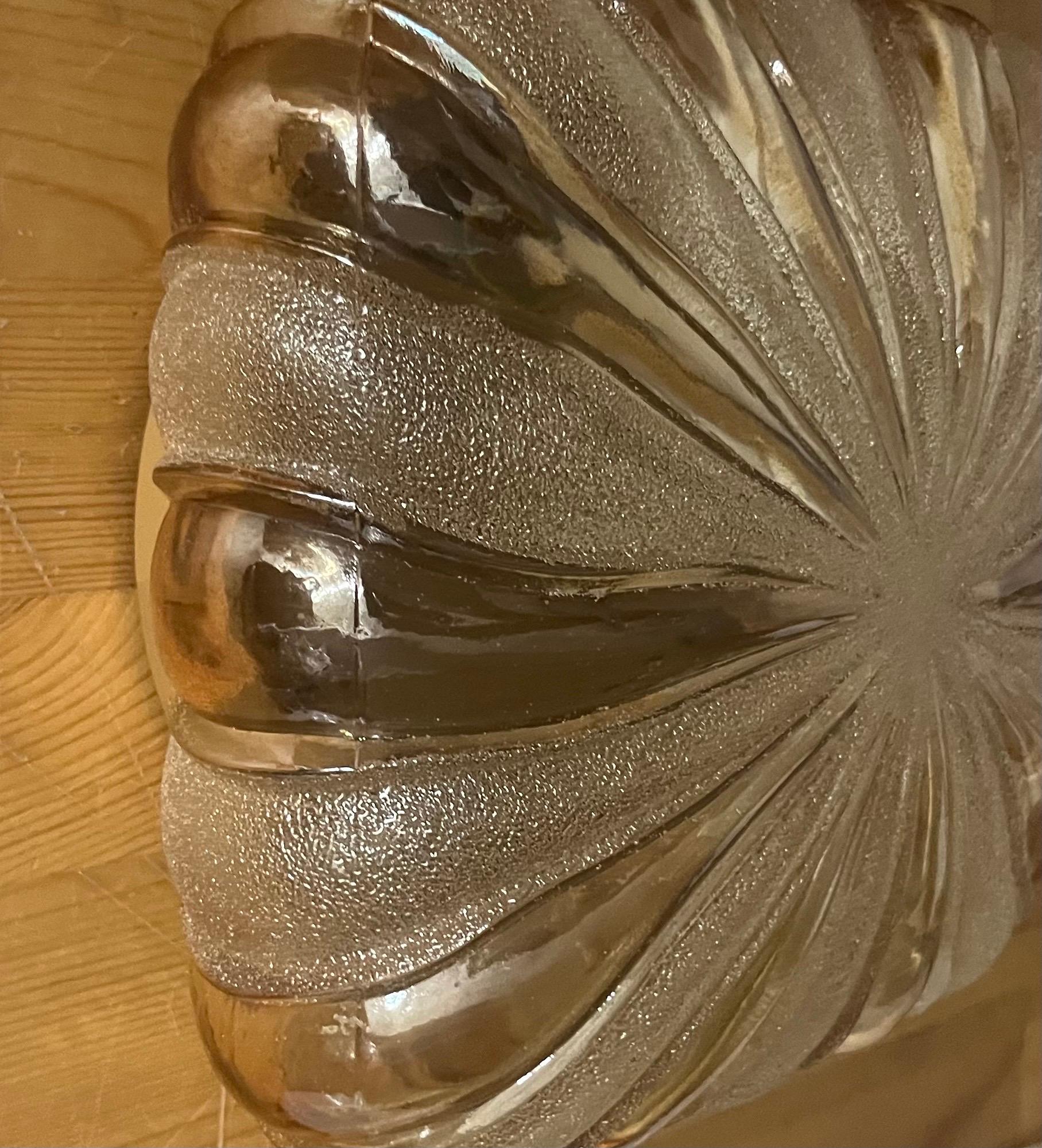Deutsche Einbaubeleuchtung aus vier Glas aus der Mitte des Jahrhunderts von WILA Leuchten, 1970er Jahre im Angebot 3