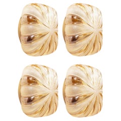 Ensemble de quatre appliques murales allemandes en verre, WILA Leuchten, 1970