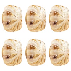 Antique German Midcentury Set of Six Glass Wall Sconces by WILA Leuchten, 1970s