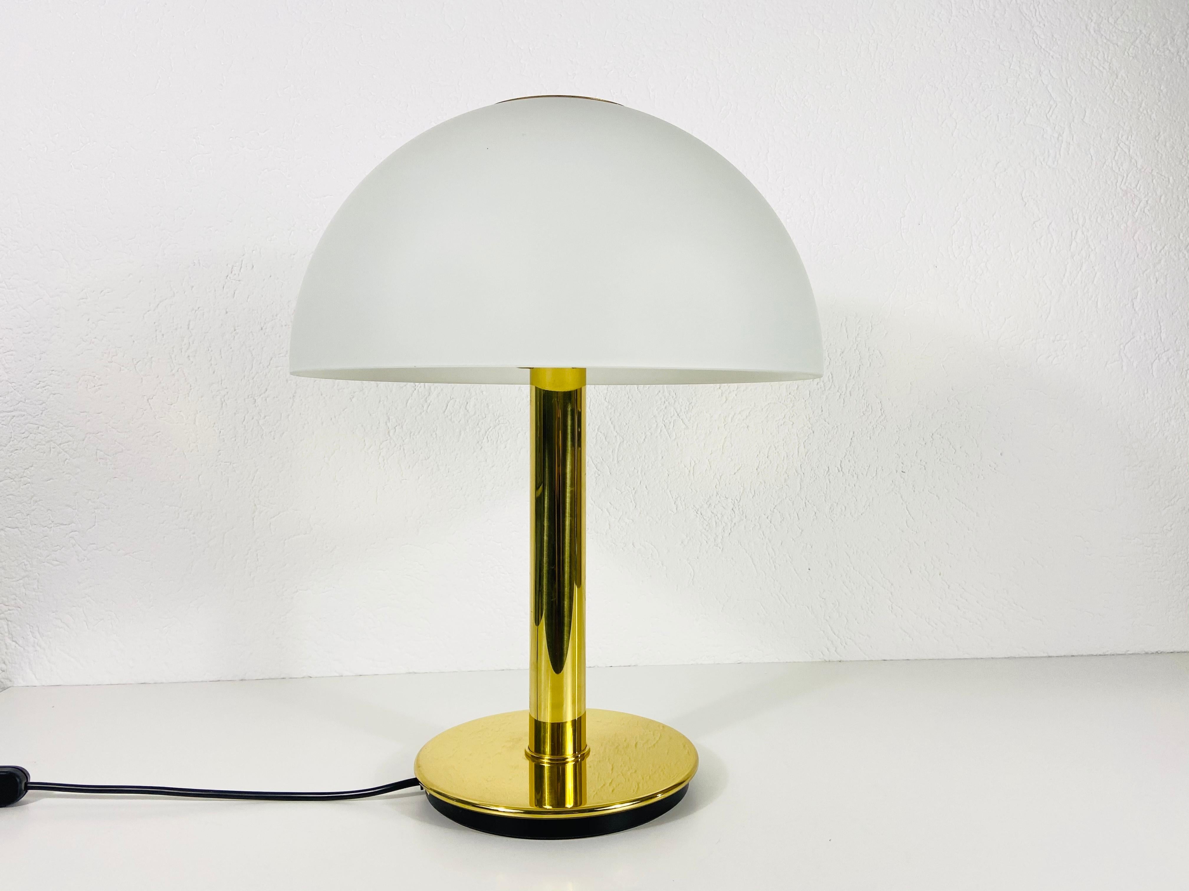 Mid-Century Modern German Midcentury Solid Brass Table Lamp by Limburg, 1960s